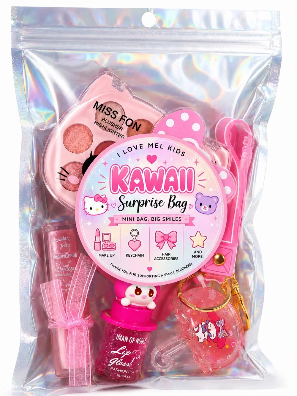 Kawaii Surprise Bag - Pink Mini Accessories Set